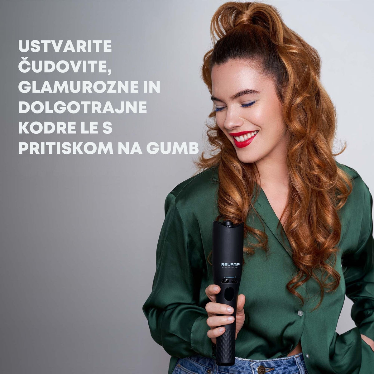 REVAMP iGEN PROGLOSS CORDLESS HOLLYWOOD CURL AUTOMATIC ROTATING CURLER - CL-2750 5010777158038
