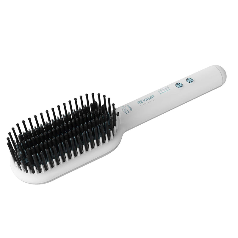 REVAMP PROGLOSS DEEPFORM CERAMIC STRAIGHTENING BRUSH - WHITE BR-1850 5010777157130