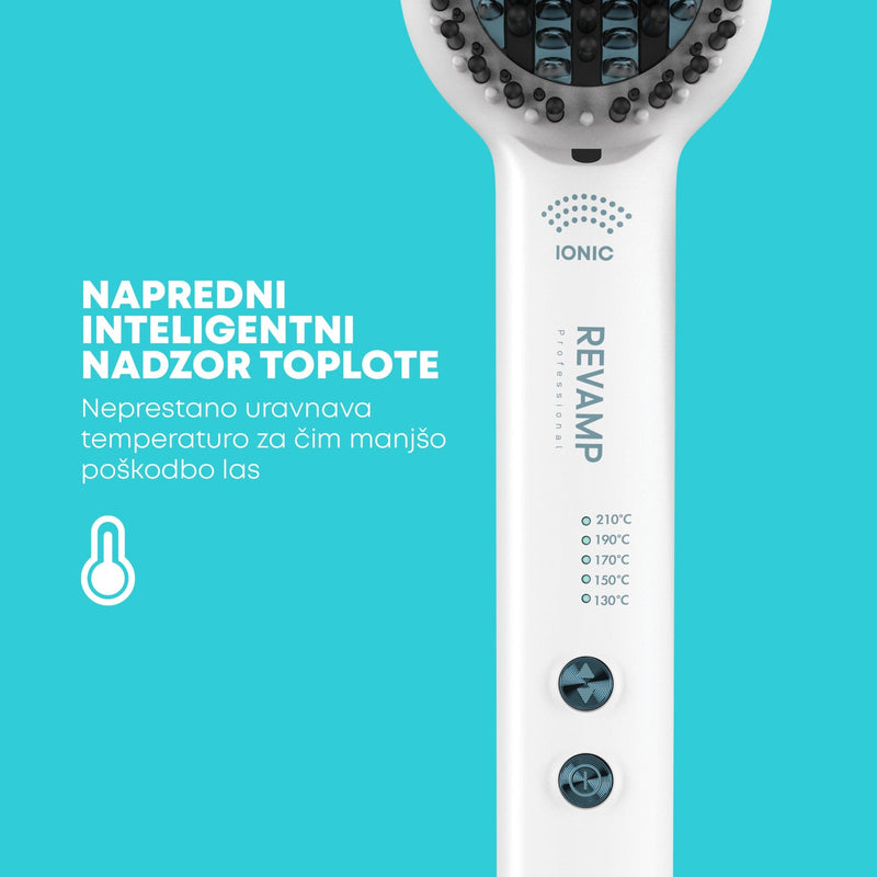 REVAMP PROGLOSS DEEPFORM CERAMIC STRAIGHTENING BRUSH - WHITE BR-1850 5010777157130