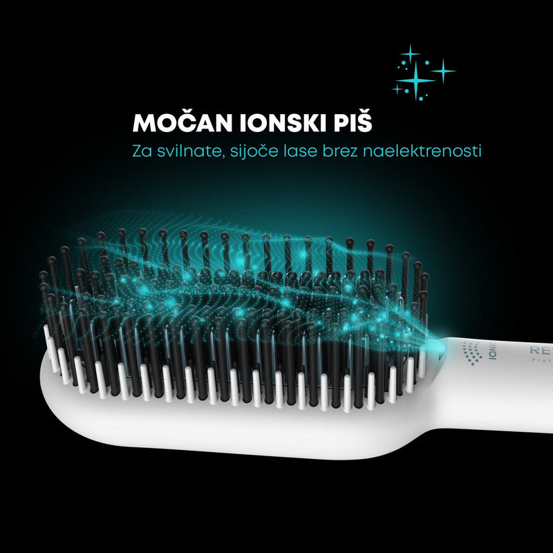 REVAMP PROGLOSS DEEPFORM CERAMIC STRAIGHTENING BRUSH - WHITE BR-1850 5010777157130