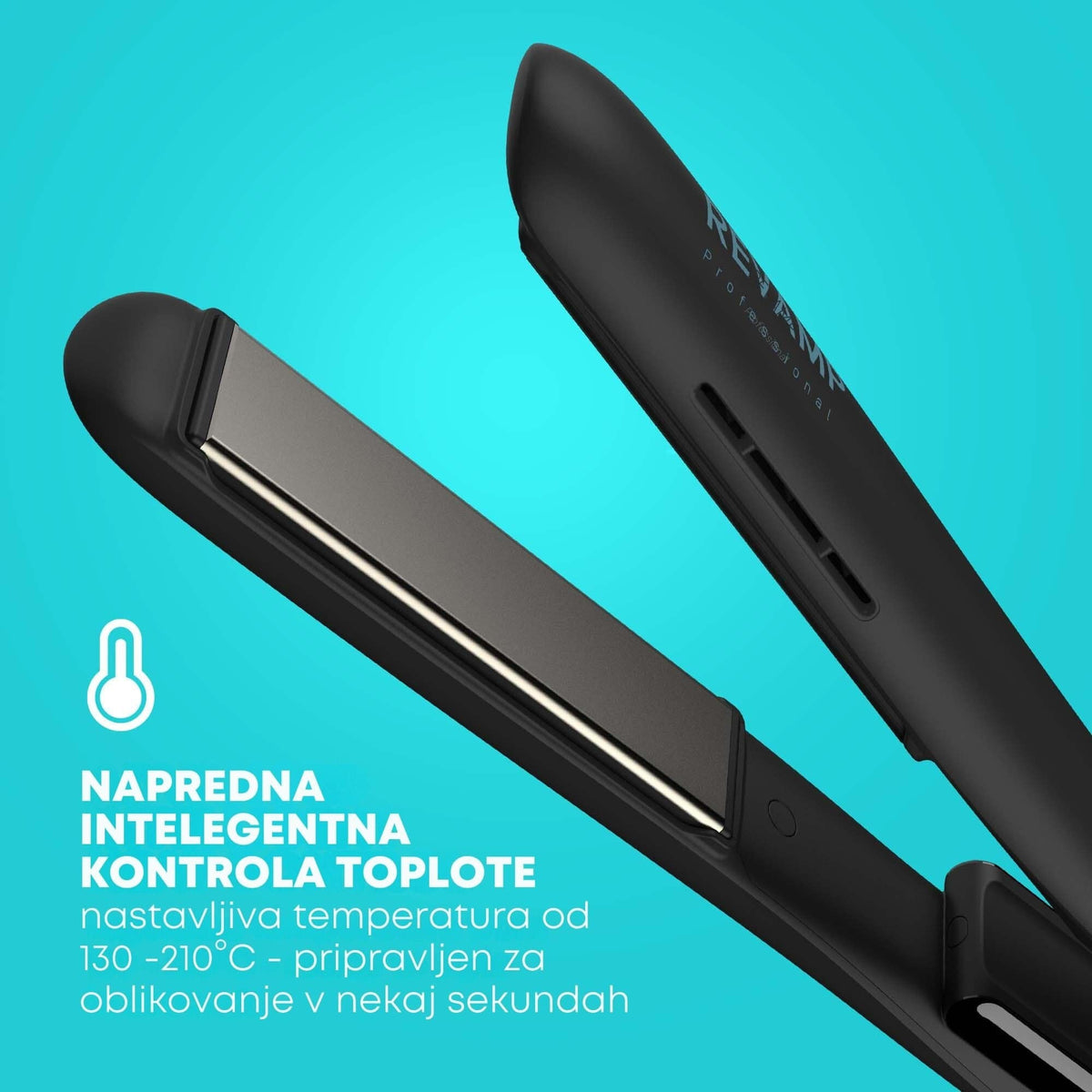 REVAMP PROGLOSS ION SHINE CERAMIC HAIR STRAIGHTENER - BLACK ST-1850 5010777157826