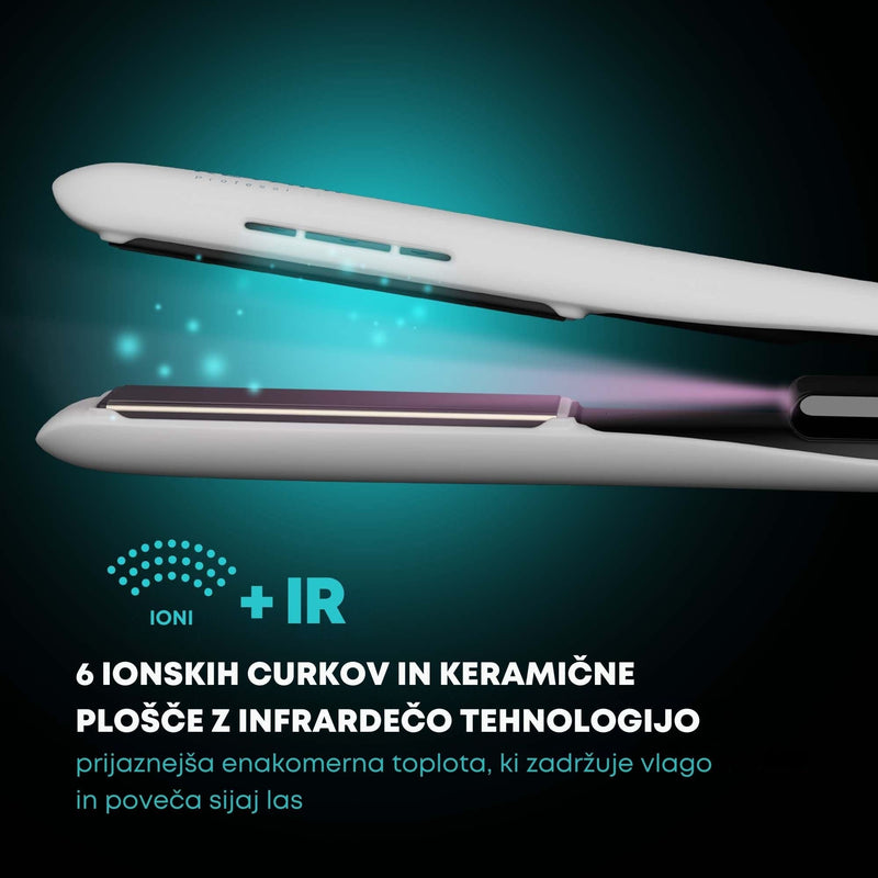 REVAMP PROGLOSS ION SHINE CERAMIC HAIR STRAIGHTENER - WHITE ST-1850 5010777157987
