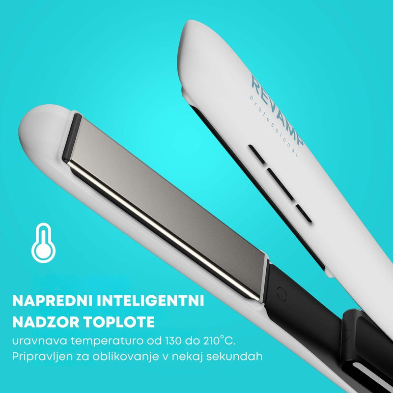 REVAMP PROGLOSS ION SHINE CERAMIC HAIR STRAIGHTENER - WHITE ST-1850 5010777157987