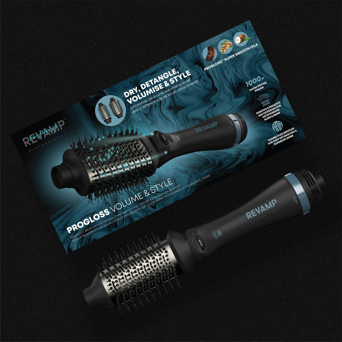 REVAMP PROGLOSS VOLUME & STYLE HOT BRUSH STYLER DR-2500 5010777158052