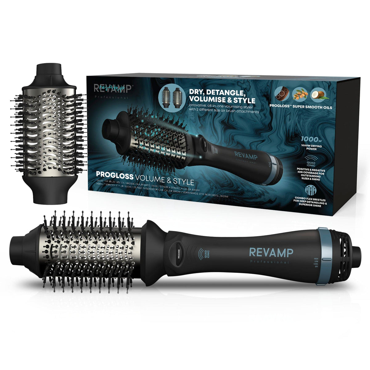 REVAMP PROGLOSS VOLUME & STYLE HOT BRUSH STYLER DR-2500 5010777158052