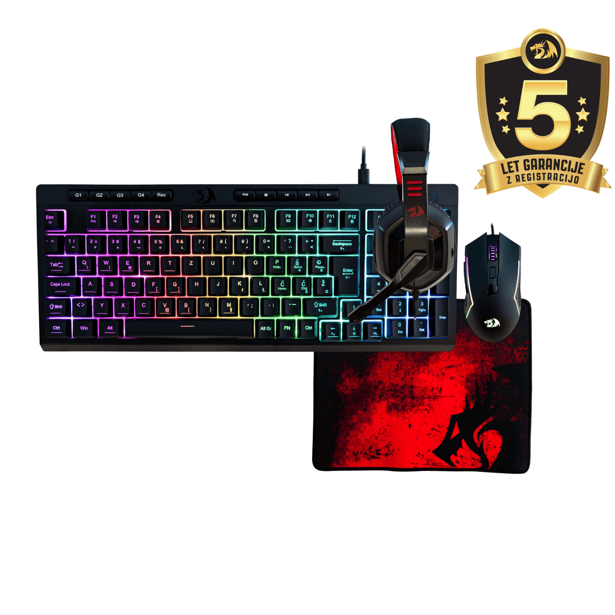SET - REDRAGON COMBO S149-BA (4in1) SLO/CRO 6950376731005