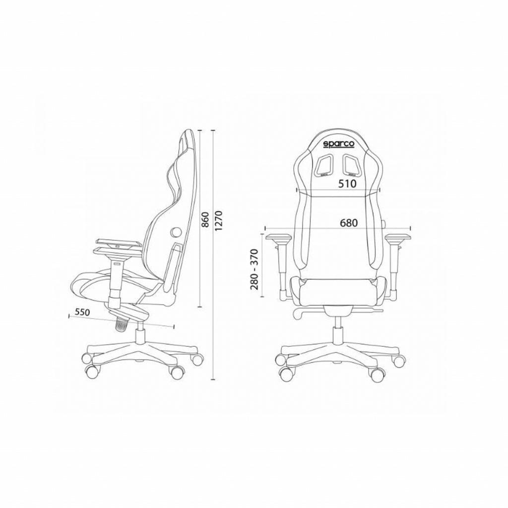 SPARCO GRIP SKY gaming stol črno - modre barve 8033280310981