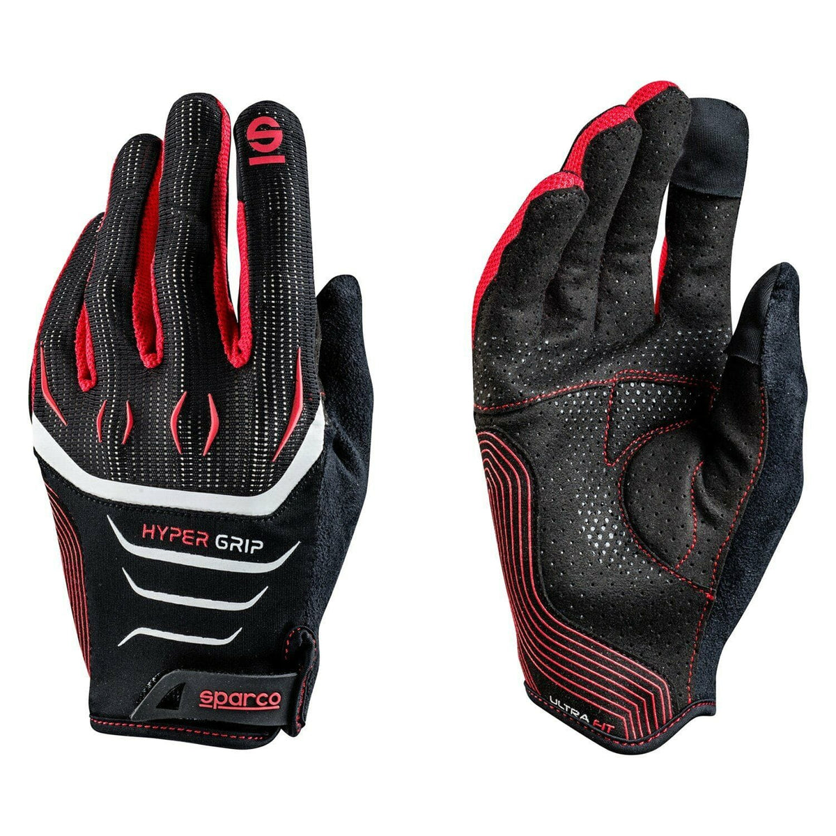 SPARCO HYPERGRIP rokavice TG.9 - S, črno - rdeče barve 8033280241469