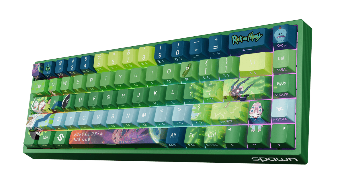 SPAWN MECHANICAL GAMING KEYBOARD - RICK AND MORTY 8605042625567