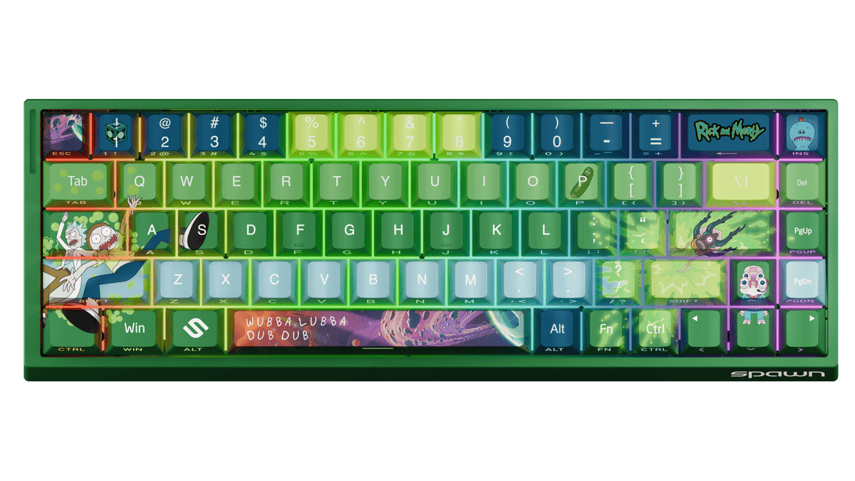 SPAWN MECHANICAL GAMING KEYBOARD - RICK AND MORTY 8605042625567