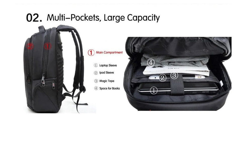 TIGERNU LAPTOP BACKPACK EREBUS 15.6" BLACK 6928112300150