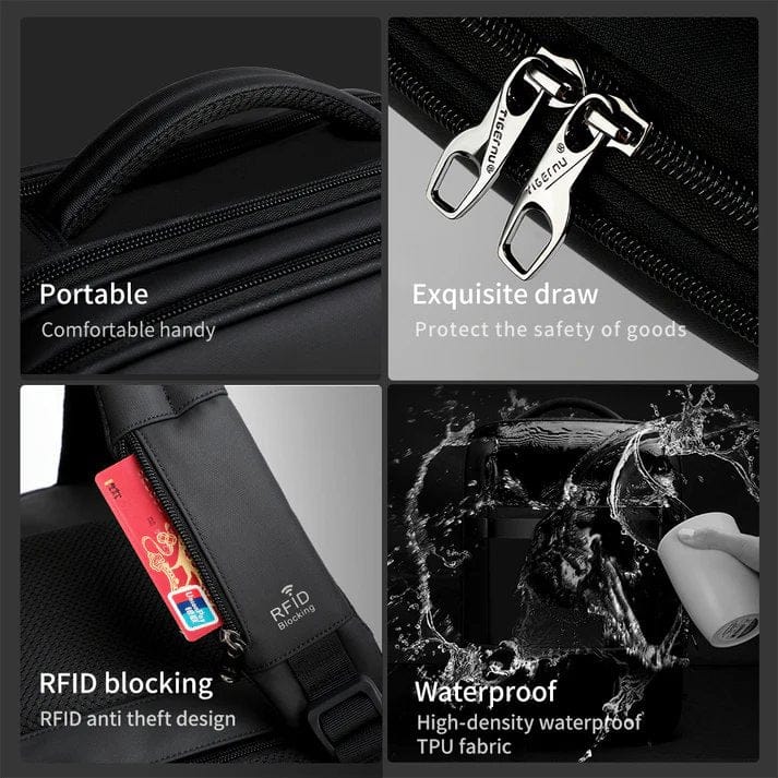 TIGERNU LAPTOP BACKPACK MANBOE 15.6" BLACK 6928112307388