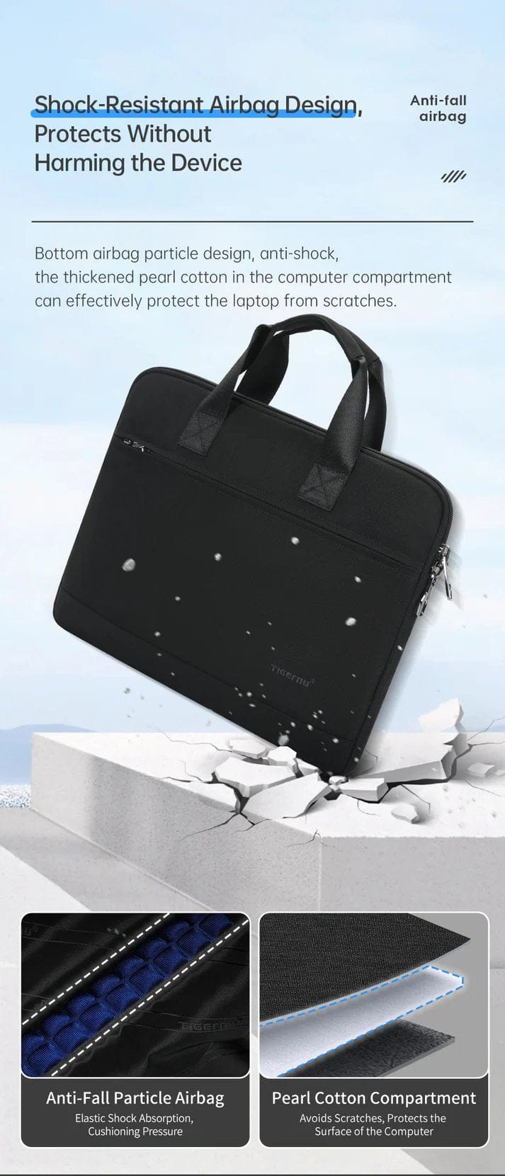 TIGERNU LAPTOP BAG AURIGA 15.6" BLACK 6928112319992