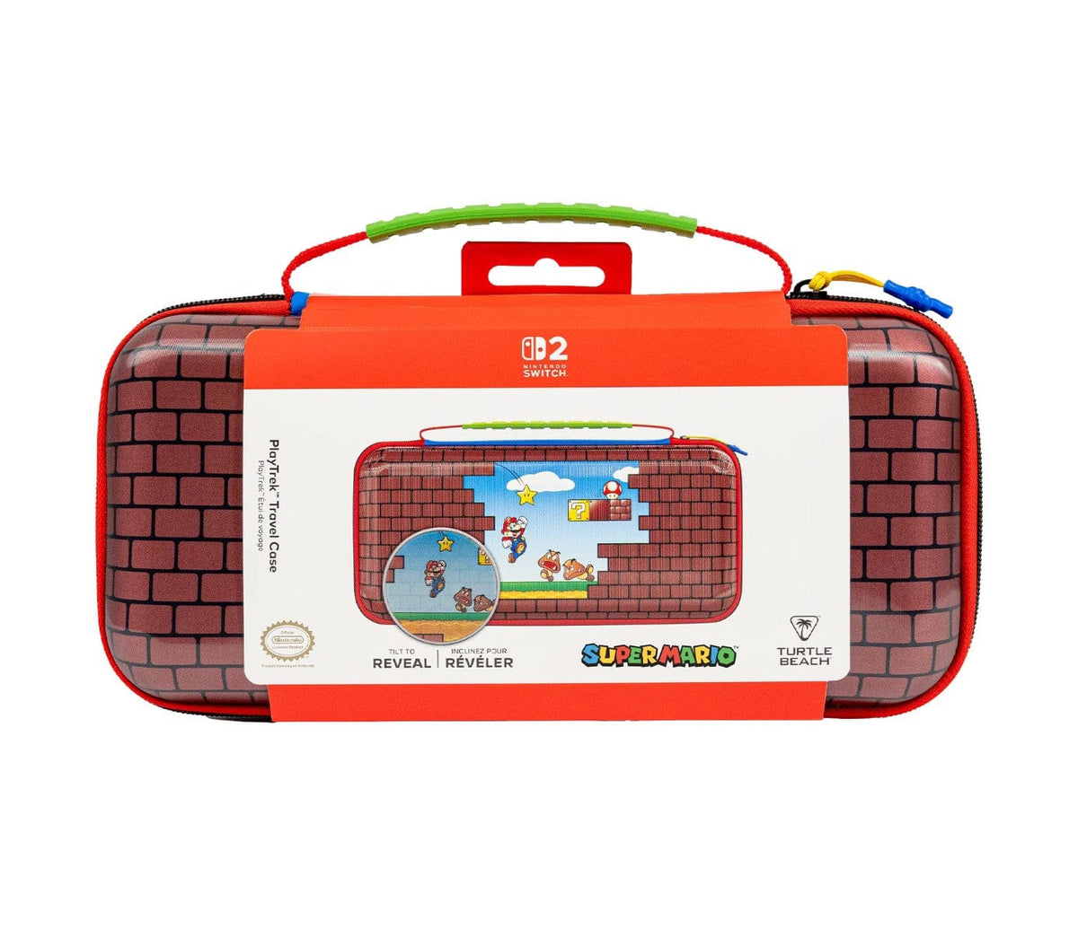 TURTLE BEACH SWITCH 2 TRAVEL CASE PLAYTREK MARIO BRICKS 840454402414