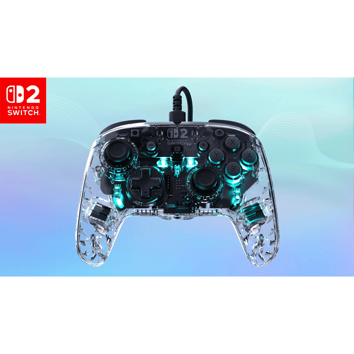TURTLE BEACH SWITCH 2 WIRED AFTERGLOW CONTROLLER CLEAR 840454402254