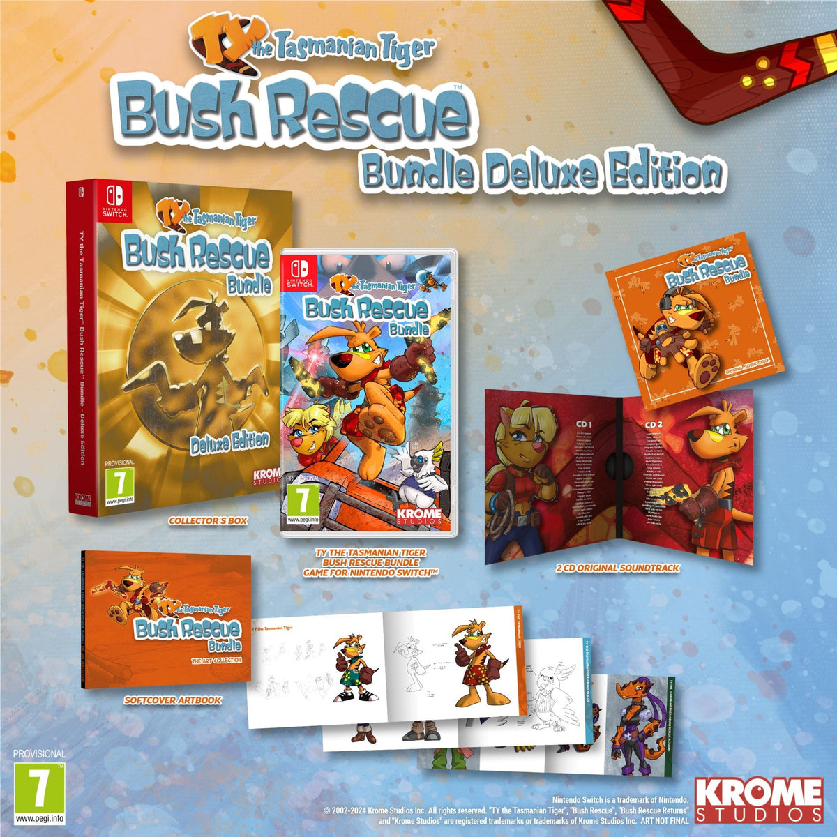 Ty The Tasmanian Tiger Hd: Bush Rescue Bundle - Deluxe Edition (Nintendo Switch) 5056635608802