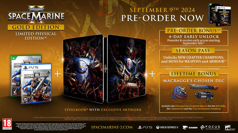 Warhammer 40,000: Space Marine 2 - Gold Edition (Playstation 5) 3512899967793