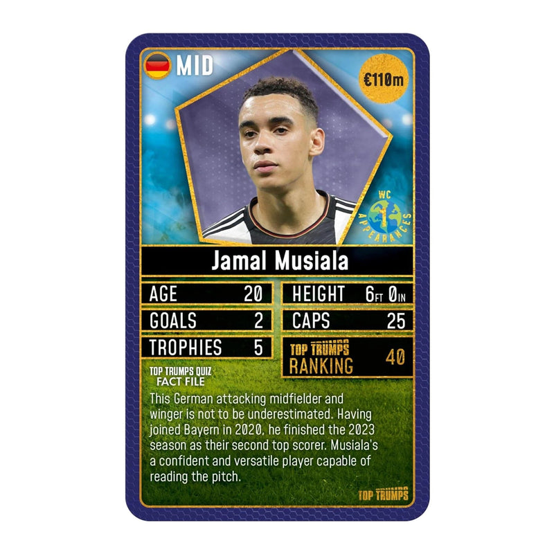 WINNING MOVES WORLD FOOTBALL STARS 200 PACK 1 TOP TRUMPS CARDS 5036905056854