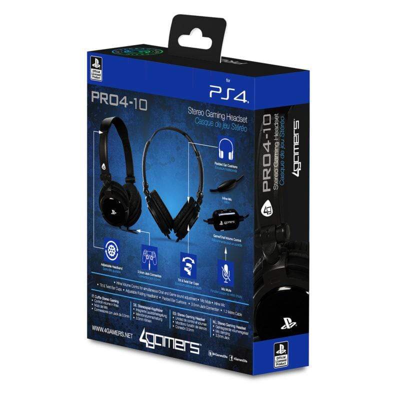 4GAMERS PRO4-10BLK GAMING SLUŠALKE črne barve 5055269704096