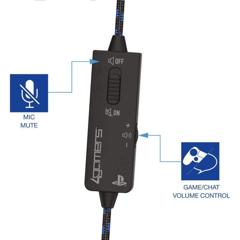 4Gamers PRO4-50S PS4 Stereo Gaming Headset - Black 5055269710691