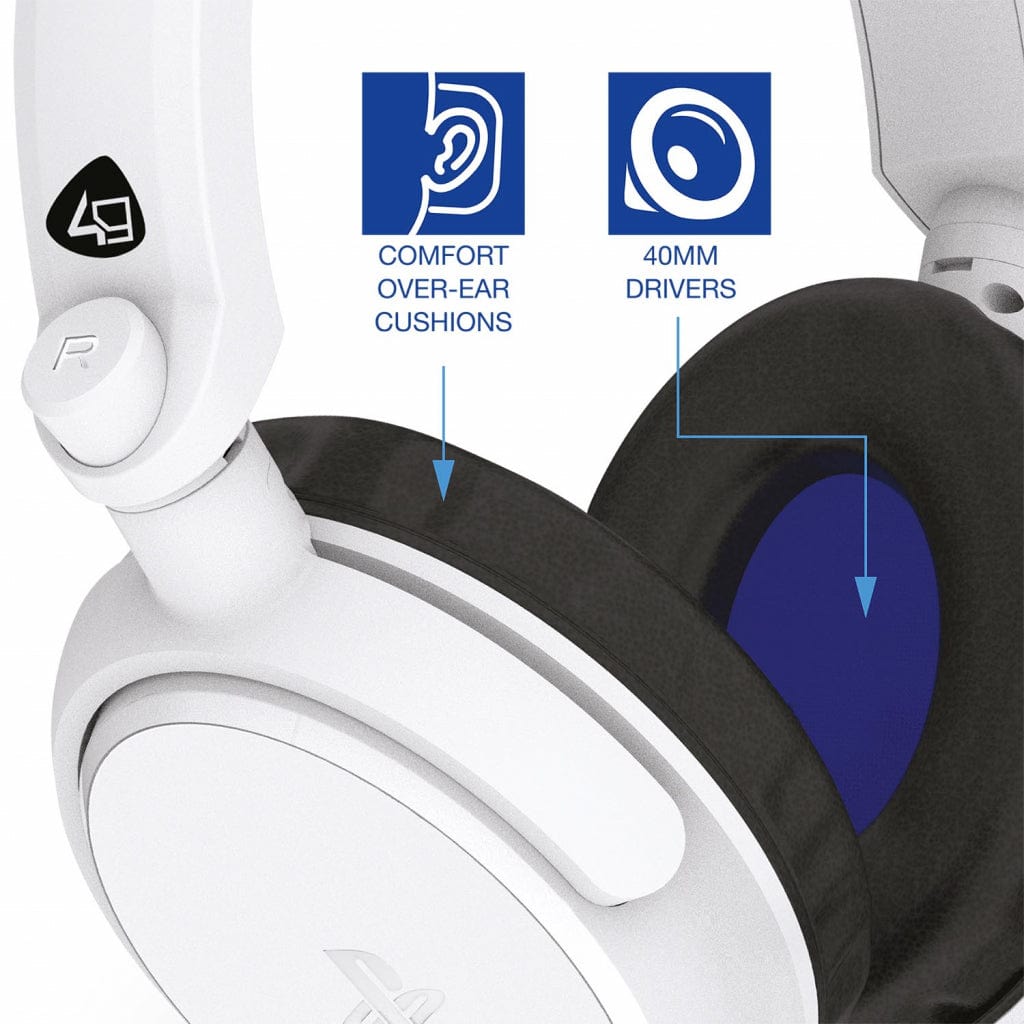 4GAMERS PRO4-50S PS4 STEREO GAMING HEADSET WHITE 5055269711292