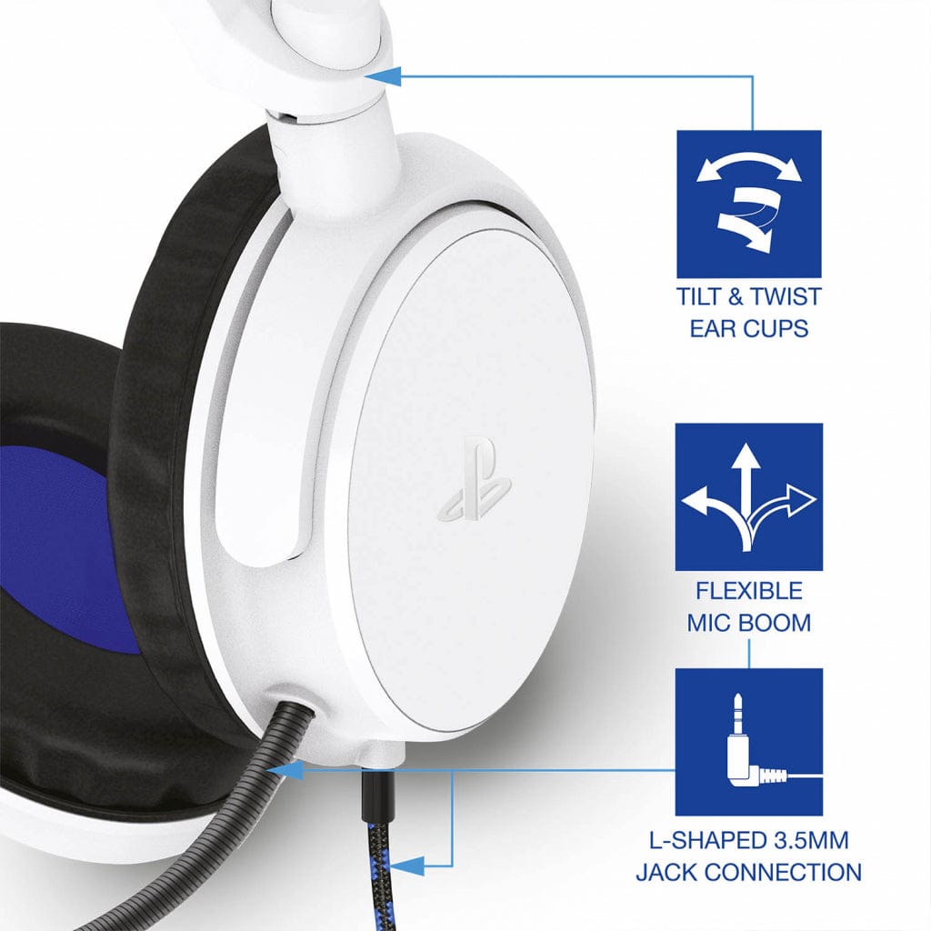 4GAMERS PRO4-50S PS4 STEREO GAMING HEADSET WHITE 5055269711292