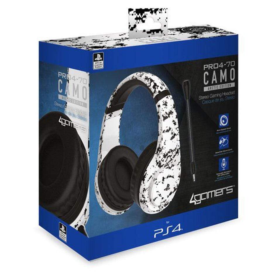4Gamers PRO4-70 PS4 Stereo Gaming Headset - Arctic Camo 5055269709657