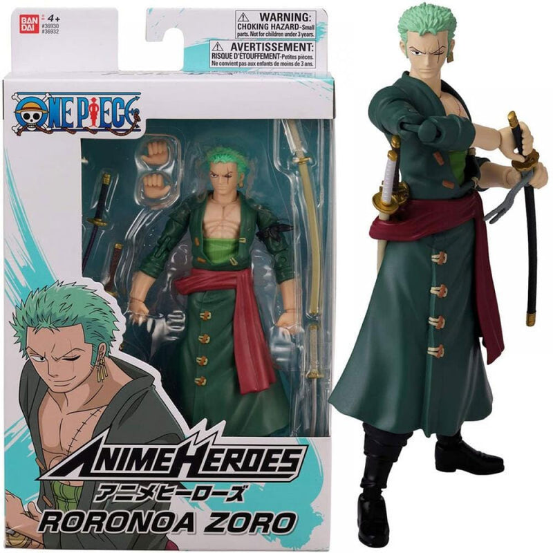 BANDAI ANIME HEROES ONE PIECE - RORONOA ZORO 3296580369324