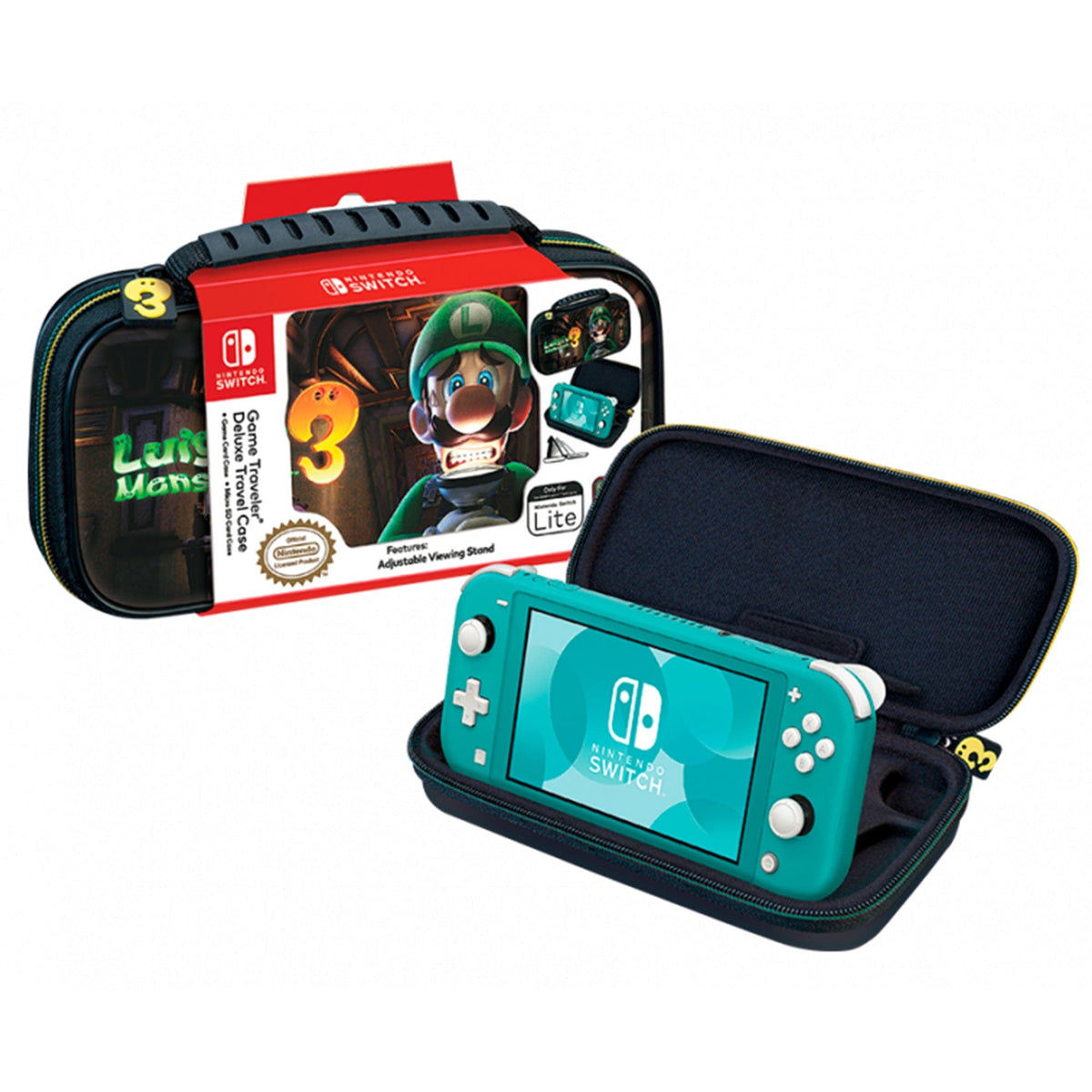 BIGBEN NINTENDO SWITCH LITE DELUXE TRAVEL CASE LUIGI MANSION 3 0663293111299