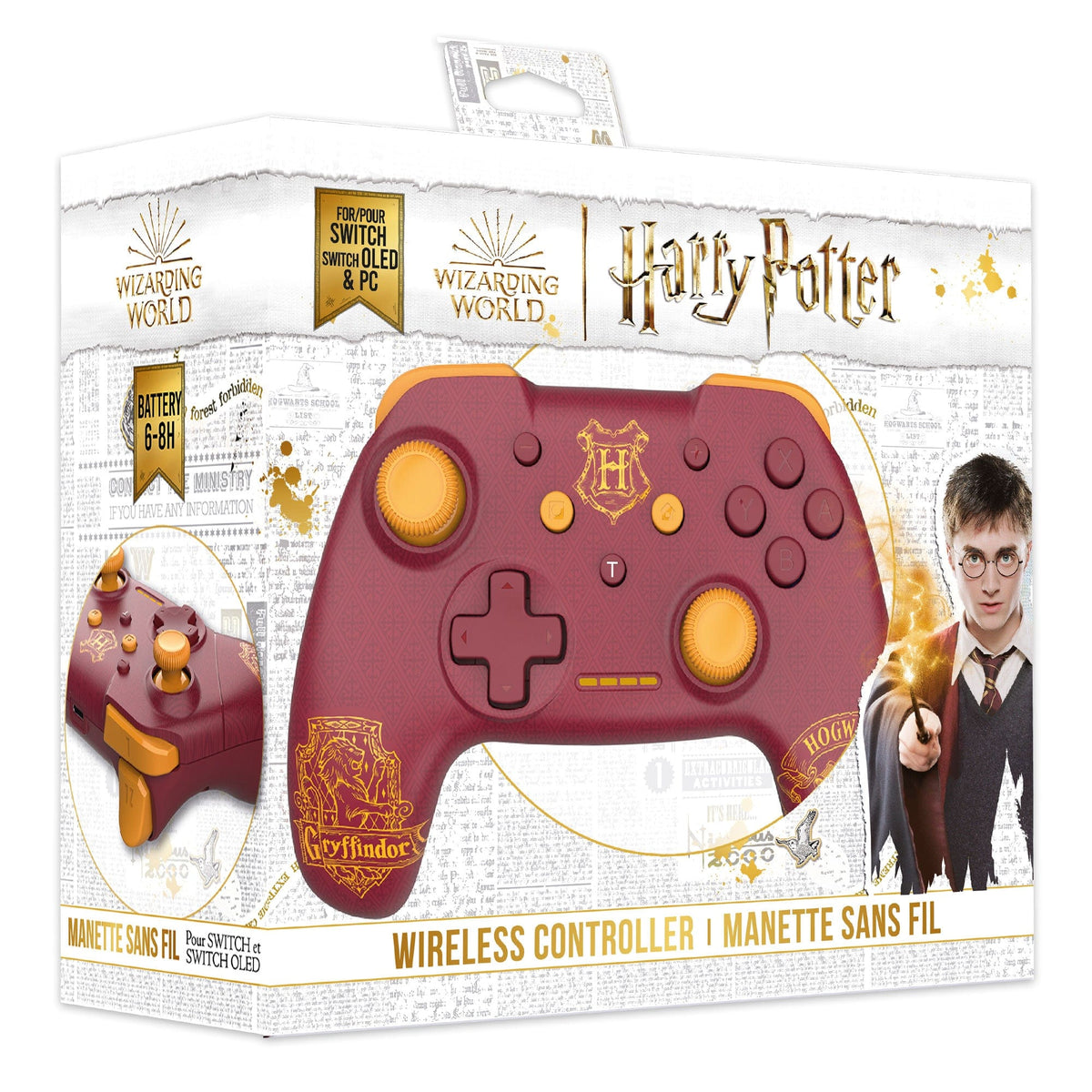 F&G HARRY POTTER - WIRELESS SWITCH CONTROLLER - GRYFFINDOR – RED 3760178625241
