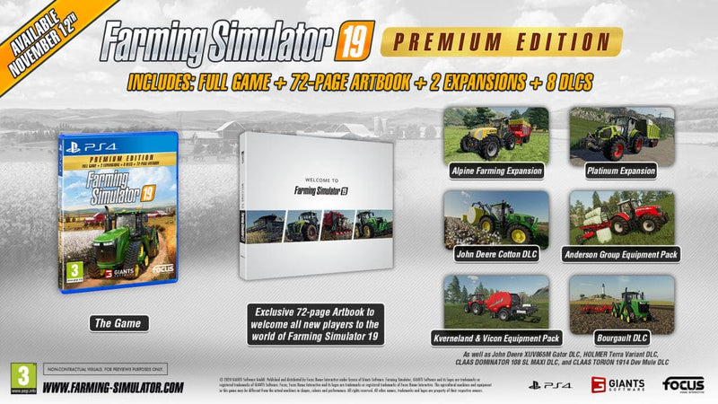 Farming Simulator 19 - Premium Edition (PS4) 3512899123137