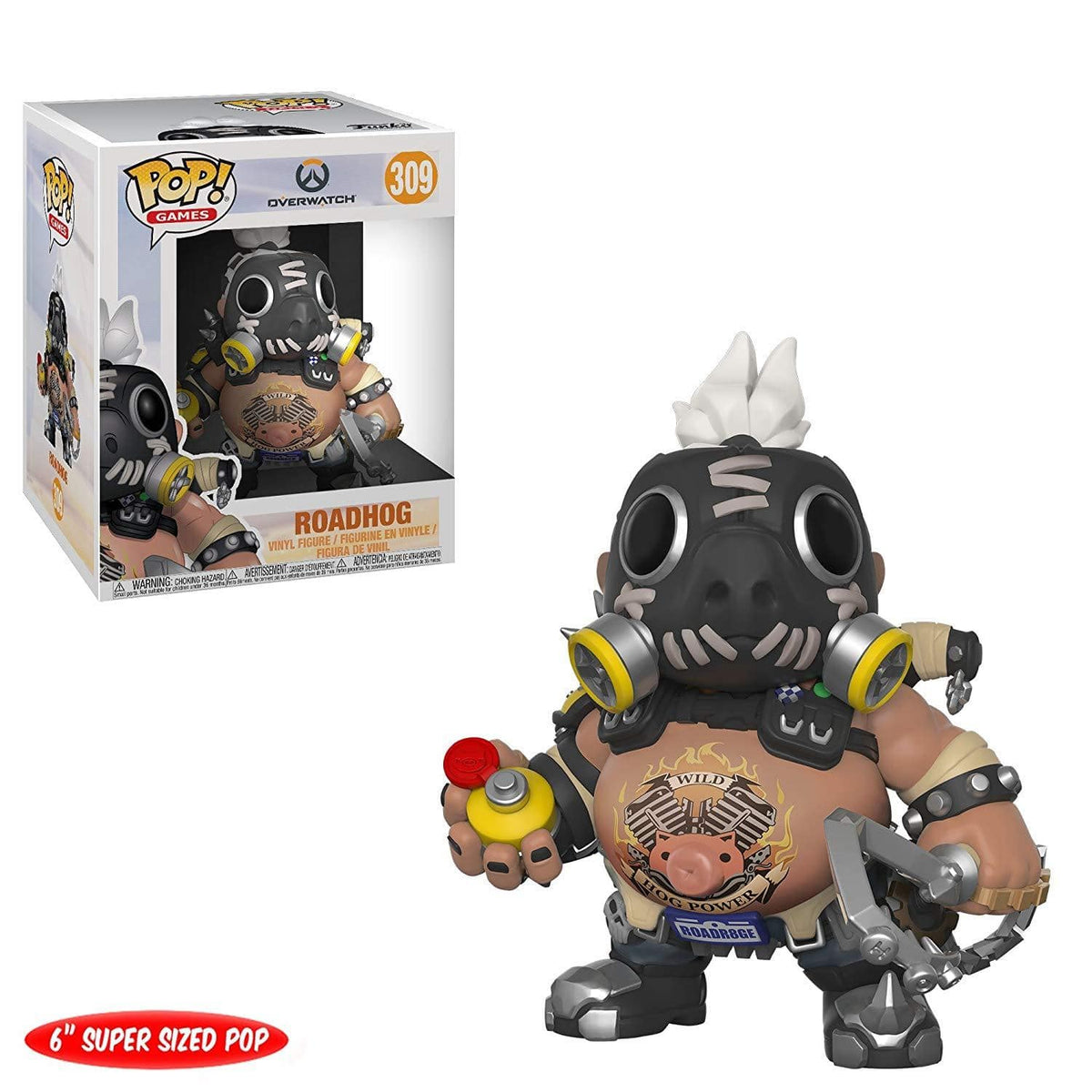 "Figura FUNKO POP! VINYL: GAMES: OVERWATCH: 6"" ROADHOG" 889698290463