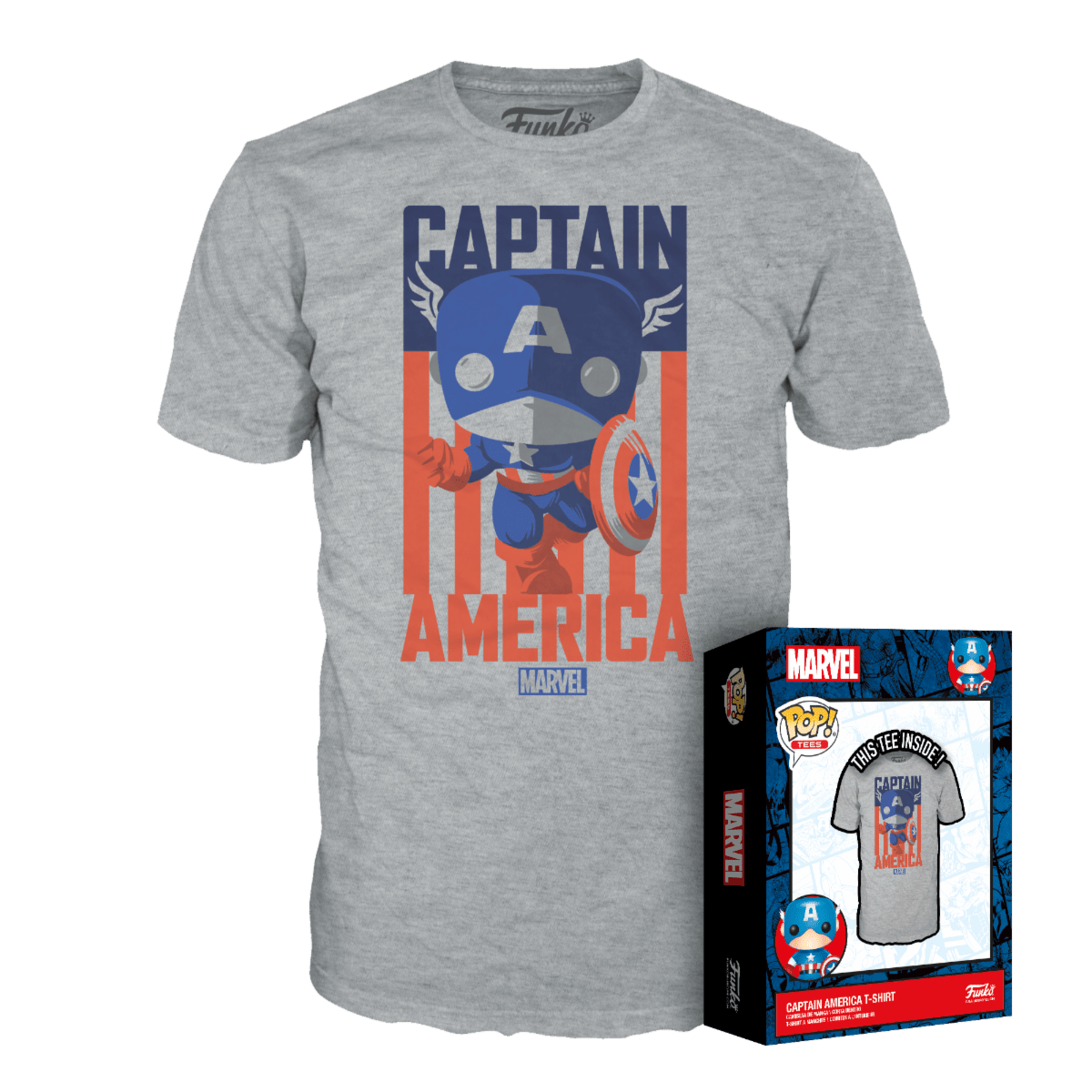 FUNKO BOXED TEE: MARVEL - CAPTAIN AMERICA 889698634014