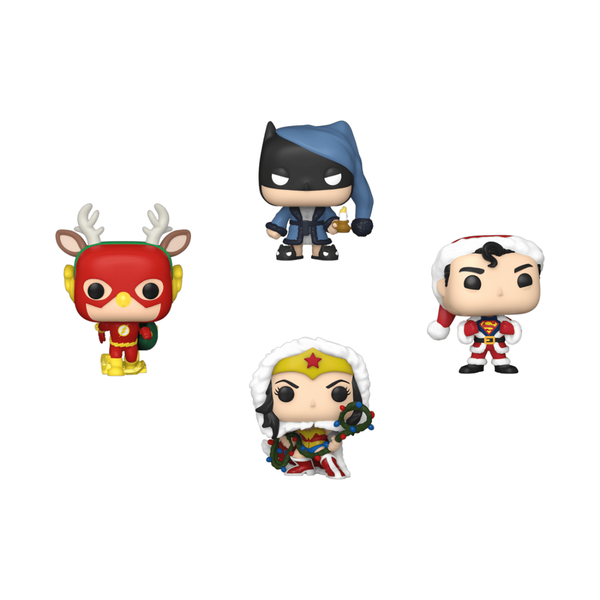 FUNKO POCKET POP: DC HOLIDAY-TREE HOLIDAY BOX 4PC 889698655422