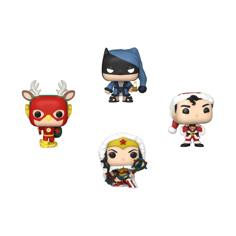 FUNKO POCKET POP: DC HOLIDAY-TREE HOLIDAY BOX 4PC 889698655422