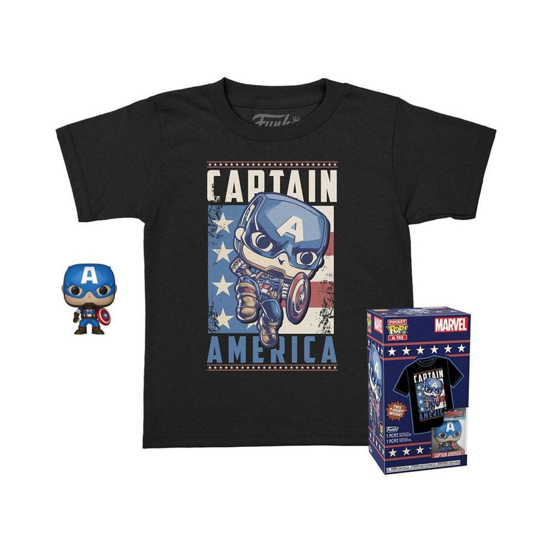 FUNKO POCKET POP & TEE: MARVEL - CAPTAIN AMERICA 889698634960