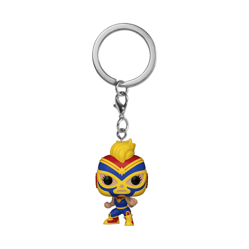 FUNKO POP KEYCHAIN: MARVEL LUCHA LIBRE - CAPTAIN MARVEL 889698538947