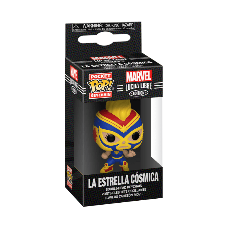 FUNKO POP KEYCHAIN: MARVEL LUCHA LIBRE - CAPTAIN MARVEL 889698538947