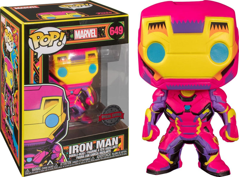 FUNKO POP MARVEL: BLACK LIGHT - IRON MAN (LIMITED AVAILABILITY) 889698488464