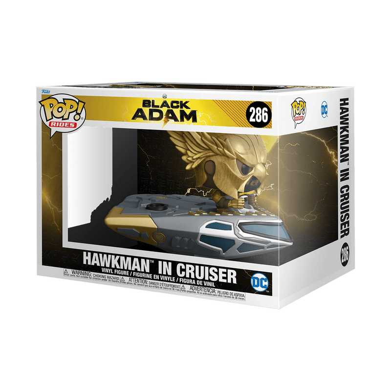 FUNKO POP RIDES SUPER DELUXE: BLACK ADAM - HAWKMAN IN CRUISER 889698641951