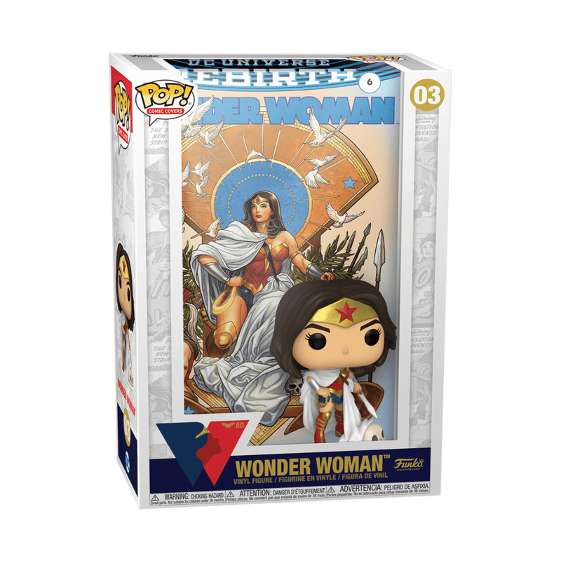 FUNKO POP VINYL COMIC COVER: WW 80TH-WW (REBIRTH) ON THRONE 889698550109