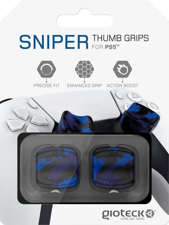 GIOTECK SNIPER THUMB GRIPS BLUE CAMO 812313011075