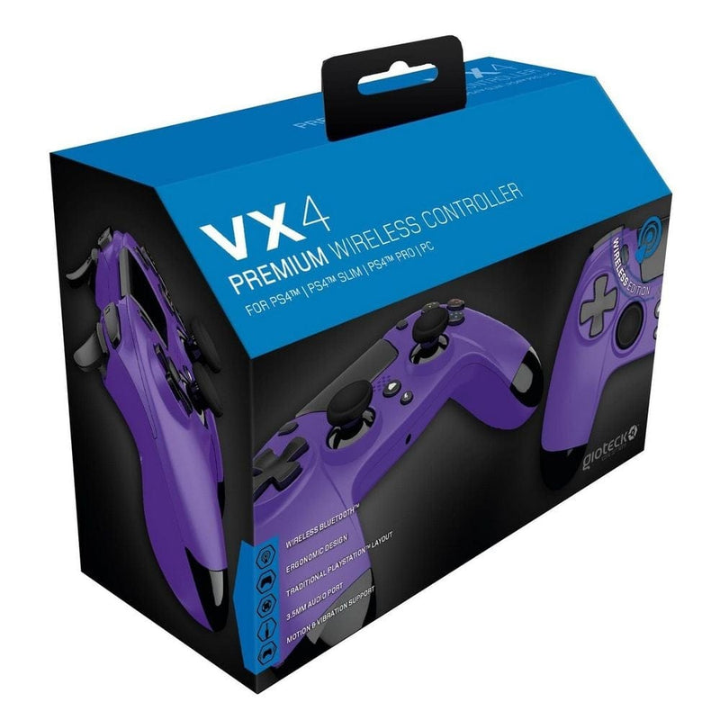 GIOTECK - VX4 PREMIUM WIRELESS CONTROLLER PURPLE FOR PS4 & PC 812313015806