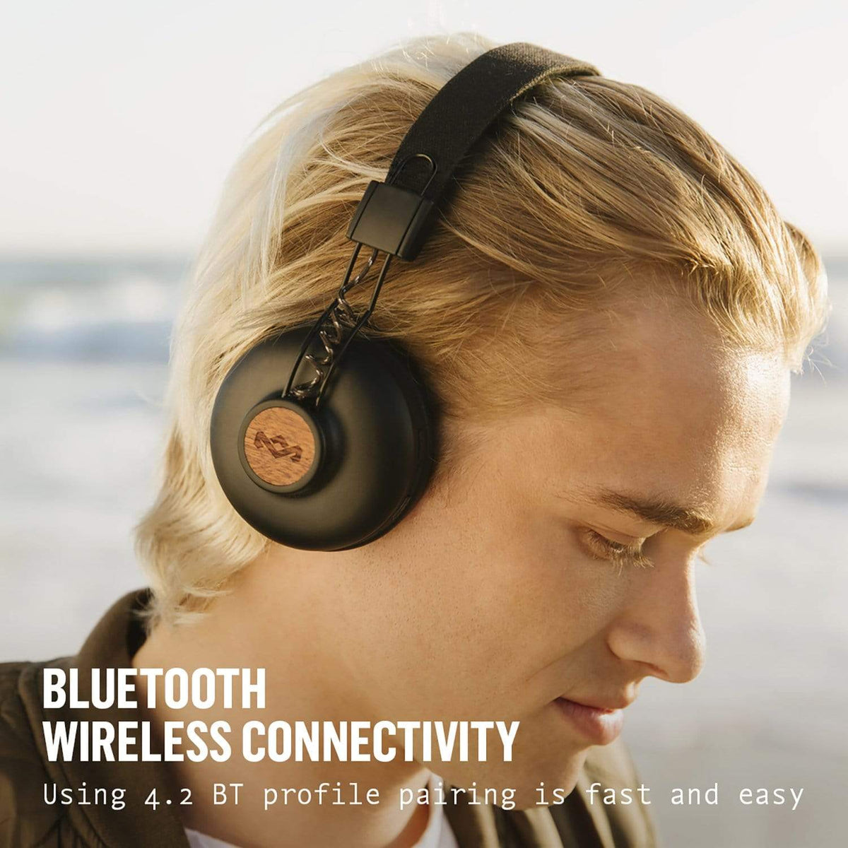 House of Marley Positive Vibration Bluetooth naglavne slušalke - black 846885009338