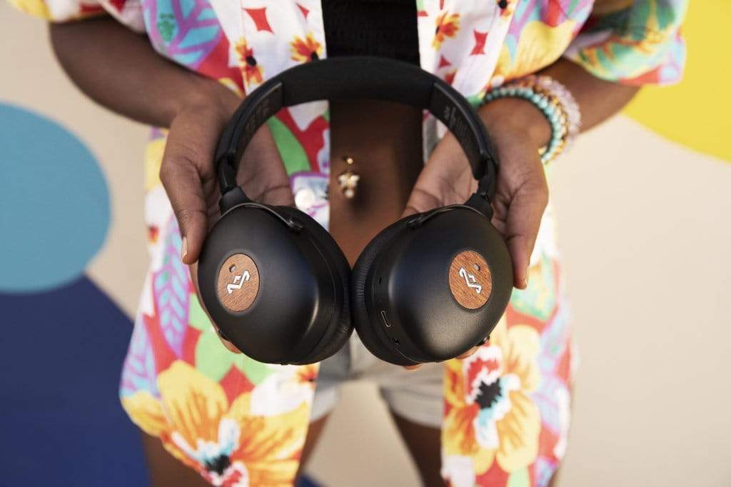HOUSE OF MARLEY POSITIVE VIBRATION XL ANC SIGNATURE BLACK OVER-EAR HEADPHONES 846885010402