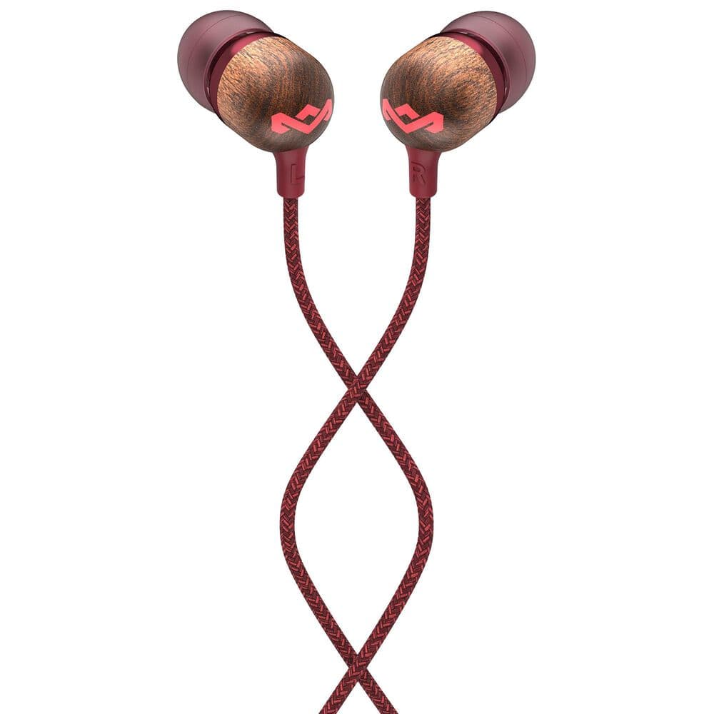 HOUSE OF MARLEY SMILE JAMAICA RED WIRED EARBUDS 846885010310