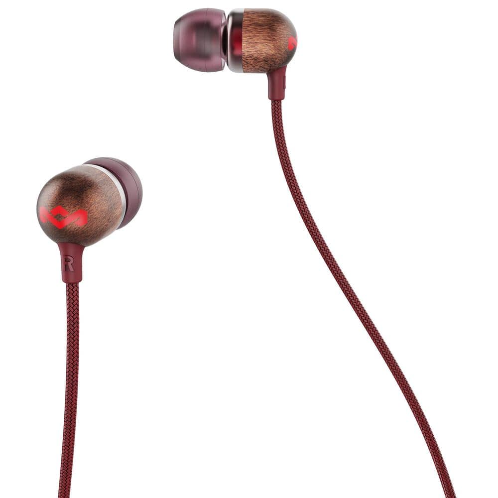 HOUSE OF MARLEY SMILE JAMAICA RED WIRED EARBUDS 846885010310