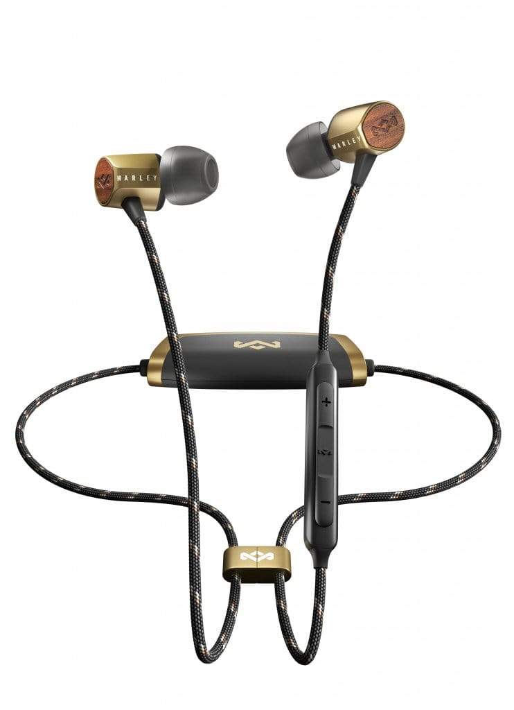 HOUSE OF MARLEY UPLIFT BLUETOOTH BRASS IN-EAR HEADPHONES 846885009284