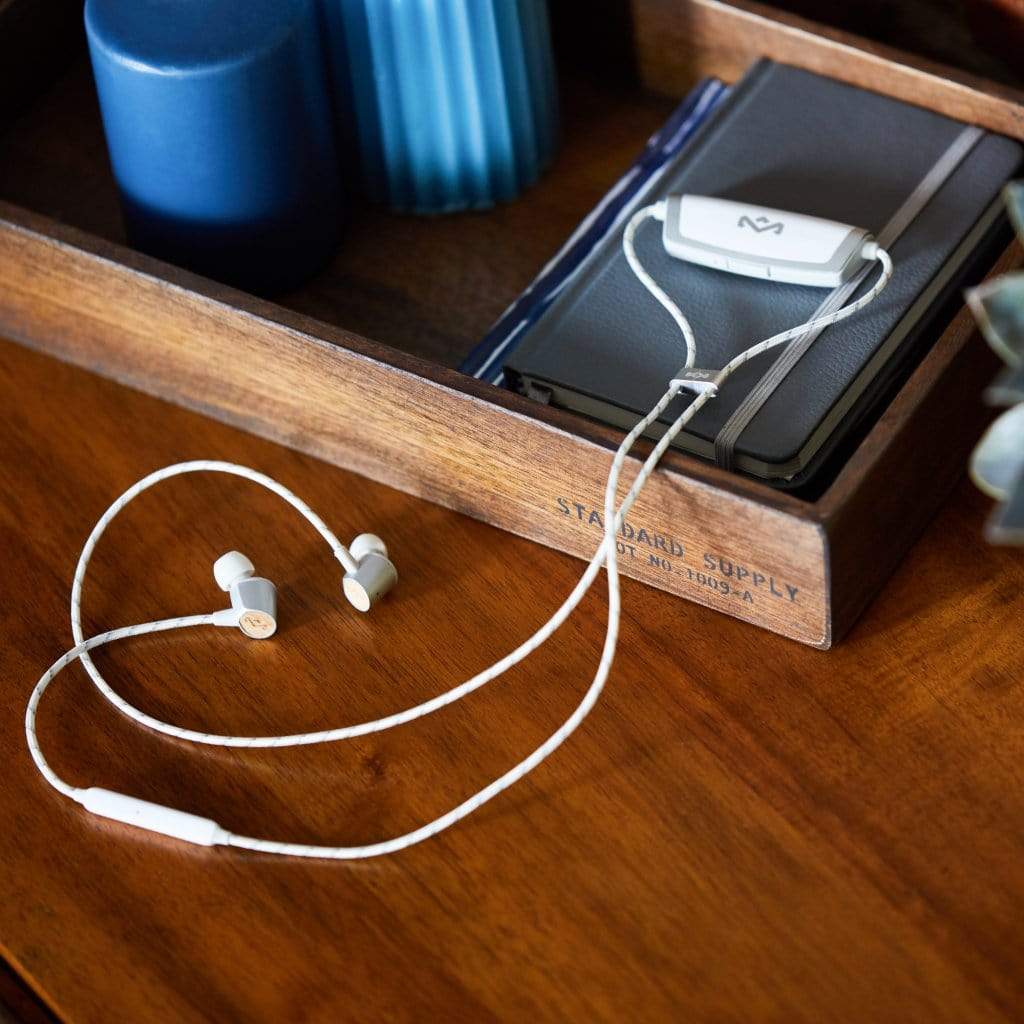 HOUSE OF MARLEY UPLIFT BLUETOOTH SILVER IN-EAR HEADPHONES 846885009277