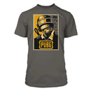 JINX T-SHIRT PUBG HOPE POSTER PREMIUM TEE-X-LARGE-CHARCOAL 889343105029